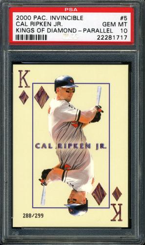2000 Pacific Invincible Kings of the Diamond 299 #5 Cal Ripken PSA 10 #22281717
