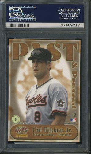 2000 Pacific Past and Present #3 Cal Ripken PSA 10 #27469217 - Back