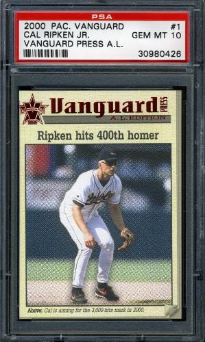 2000 Pacific Vanguard Press #A1 Cal Ripken PSA 10 #30980426