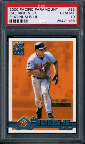 2000 Paramount Platinum Blue #33 Cal Ripken PSA 10 #25471188
