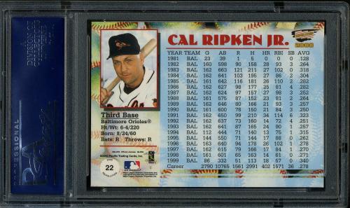 2000 Revolution #22 Cal Ripken PSA 10 #21124913 - Back