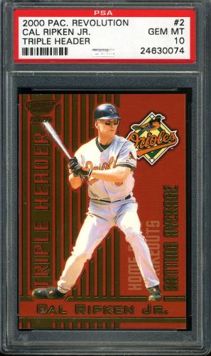 2000 Revolution Triple Header #2 Cal Ripken PSA 10 #24630074