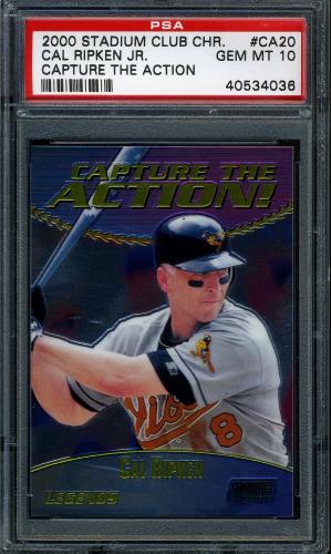 2000 Stadium Club Chrome Capture the Action #CA20 Cal Ripken PSA 10 #40534036