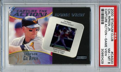 2000 Stadium Club Capture the Action Game View #CAG20 Cal Ripken PSA 8 #30980429