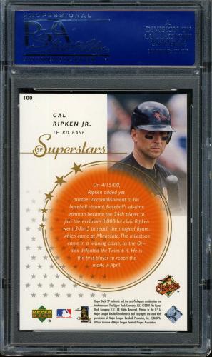 2000 SP Authentic #100 Cal Ripken SUP PSA 10 #15374120 - Back