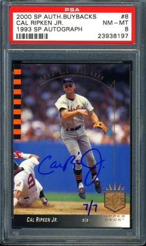 2000 SP Authentic Buybacks #120 Cal Ripken 93/7 PSA 8 #23938197