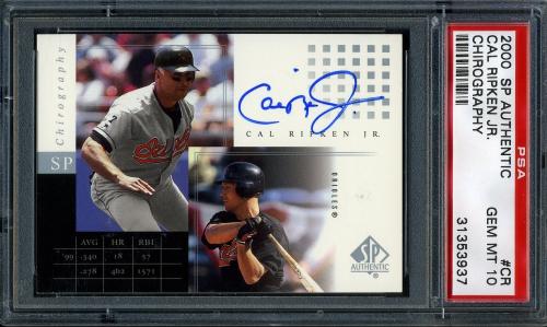 2000 SP Authentic Chirography #CR Cal Ripken PSA 10 #31353937
