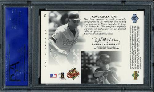 2000 SP Authentic Chirography #CR Cal Ripken PSA 10 #31353937 - Back