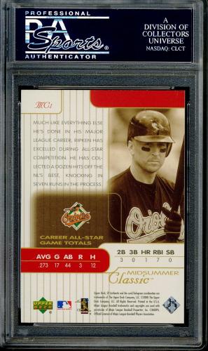 2000 SP Authentic Midsummer Classics #MC1 Cal Ripken PSA 10 #23527429 - Back