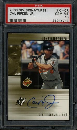 2000 SPx Signatures #XCR Cal Ripken PSA 10 #21045713