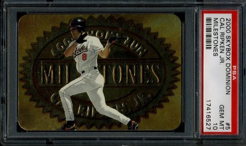 2000 Skybox Dominion Milestones #M5 Cal Ripken PSA 10 #17416527