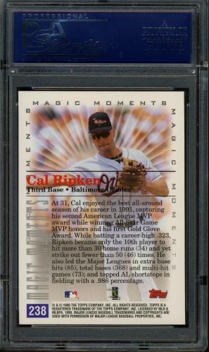 2000 Topps #238 C.Ripken MM 1991 MVP PSA 10 #20354368 - Back