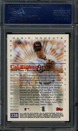 2000 Topps #238 C.Ripken MM 1982 ROY PSA 10 #20528819 - Back