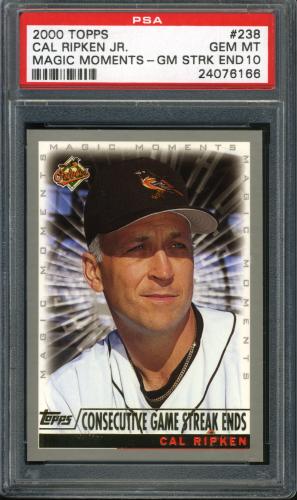 2000 Topps #238 C.Ripken MM Streak Ends PSA 10 #24076166