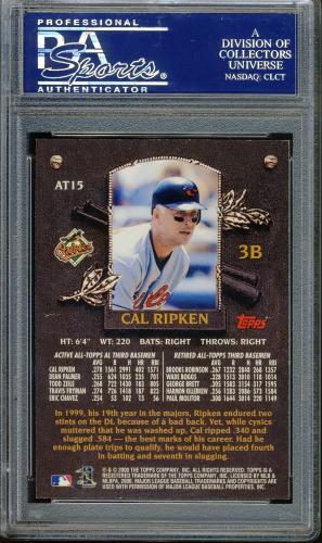 2000 Topps All-Topps #AT15 Cal Ripken PSA 10 #22281593 - Back