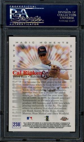 2000 Topps Chrome #238 C.Ripken MM 400th HR PSA 10 #21437491 - Back