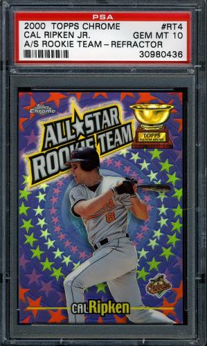 2000 Topps Chrome All-Star Rookie Team Refractors #RT4 Cal Ripken PSA 10 #30980436