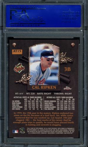 2000 Topps Chrome All-Topps #AT15 Cal Ripken PSA 10 #30980437 - Back