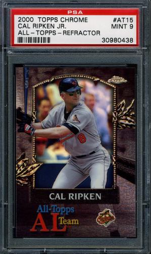 2000 Topps Chrome All-Topps Refractors #AT15 Cal Ripken PSA 9 #30980438