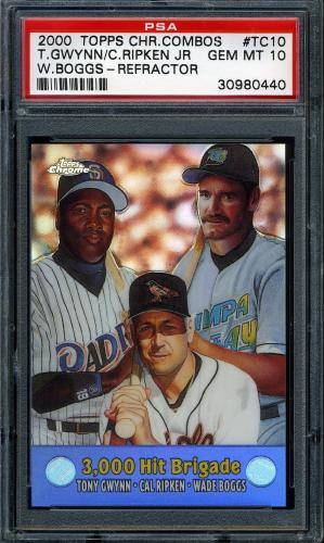 2000 Topps Chrome Combos Refractors #TC10 3000 Hit Brigade PSA 10 #30980440