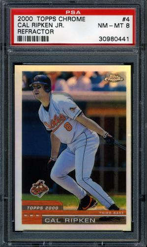 2000 Topps Chrome Refractors #004 Cal Ripken PSA 8 #30980441