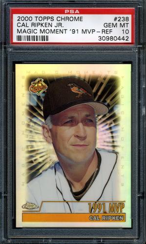 2000 Topps Chrome Refractors #238 C.Ripken MM 1991 MVP PSA 10 #30980442