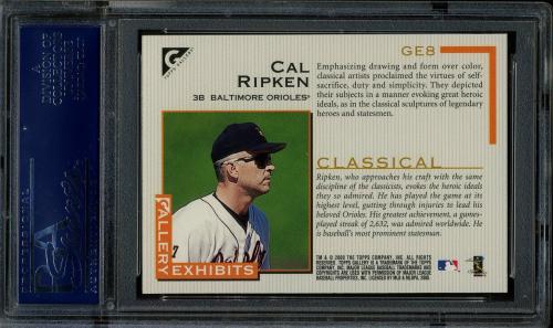 2000 Topps Gallery Exhibits #GE8 Cal Ripken PSA 10 #21763228 - Back