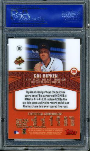 2000 Topps Gold Label Class 1 #80 Cal Ripken PSA 10 #15244090 - Back