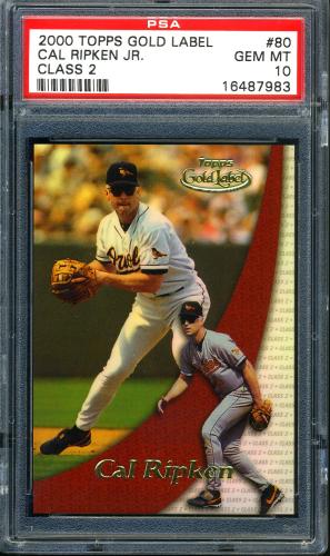 2000 Topps Gold Label Class 2 #80 Cal Ripken PSA 10 #16487983