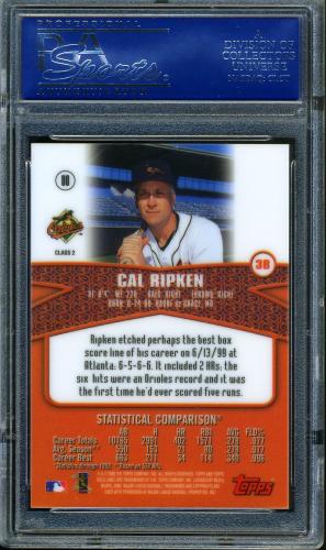 2000 Topps Gold Label Class 2 #80 Cal Ripken PSA 10 #16487983 - Back