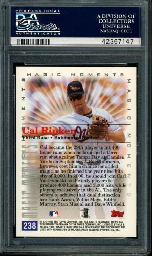 2000 Topps Home Team Advantage #238 C.Ripken MM 400th HR PSA 10 #42367147 - Back