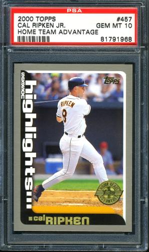 2000 Topps Home Team Advantage #457 Cal Ripken SH PSA 10 #81791968