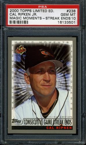 2000 Topps Limited #238 C.Ripken MM Streak Ends PSA 10 #16133501