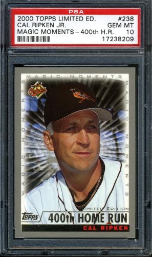 2000 Topps Limited #238 C.Ripken MM 400th HR PSA 10 #17238209
