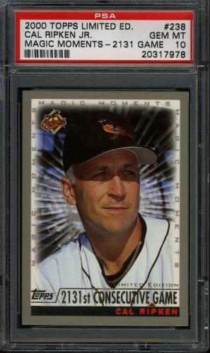 2000 Topps Limited #238 C.Ripken MM 2131 Game PSA 10 #20317978