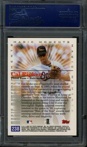 2000 Topps Limited #238 C.Ripken MM 2131 Game PSA 10 #20317978 - Back
