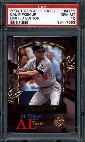 2000 Topps Limited All-Topps #AT15 Cal Ripken PSA 10 #90417053