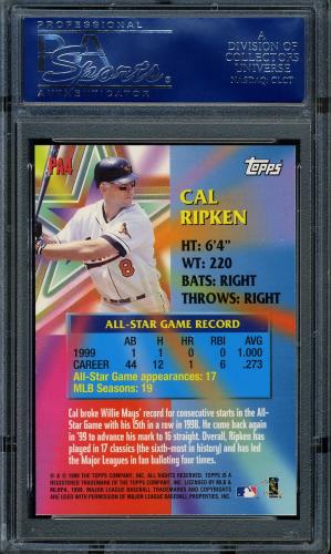 2000 Topps Perennial All-Stars #PA4 Cal Ripken PSA 10 #16431334 - Back