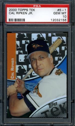2000 Topps Tek #5-01 Cal Ripken PSA 10 #12032156