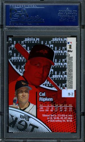 2000 Topps Tek #5-02 Cal Ripken PSA 10 #12032157 - Back