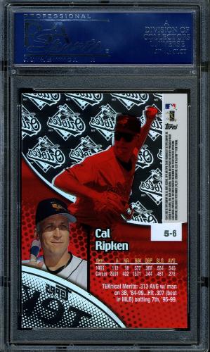 2000 Topps Tek #5-06 Cal Ripken PSA 10 #31505007 - Back