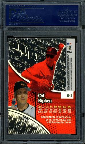 2000 Topps Tek #5-08 Cal Ripken PSA 10 #19542941 - Back