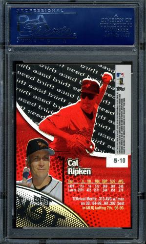 2000 Topps Tek #5-10 Cal Ripken PSA 10 #12032163 - Back