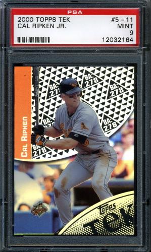 2000 Topps Tek #5-11 Cal Ripken PSA 9 #12032164