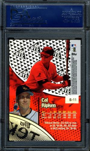2000 Topps Tek #5-11 Cal Ripken PSA 9 #12032164 - Back