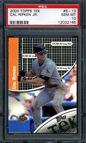 2000 Topps Tek #5-13 Cal Ripken PSA 10 #12032165