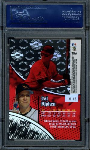 2000 Topps Tek #5-15 Cal Ripken PSA 9 #30980447 - Back