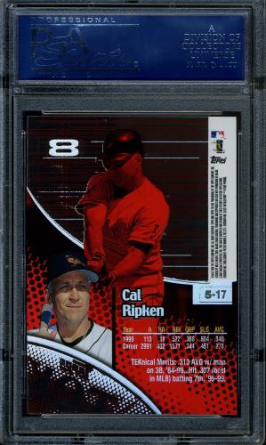 2000 Topps Tek Color #5-17 Cal Ripken PSA 9 #12032167 - Back