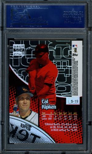 2000 Topps Tek Color #5-19 Cal Ripken PSA 10 #12032168 - Back