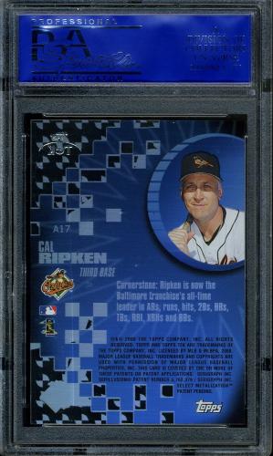 2000 Topps Tek Architeks #A17 Cal Ripken PSA 10 #12032169 - Back